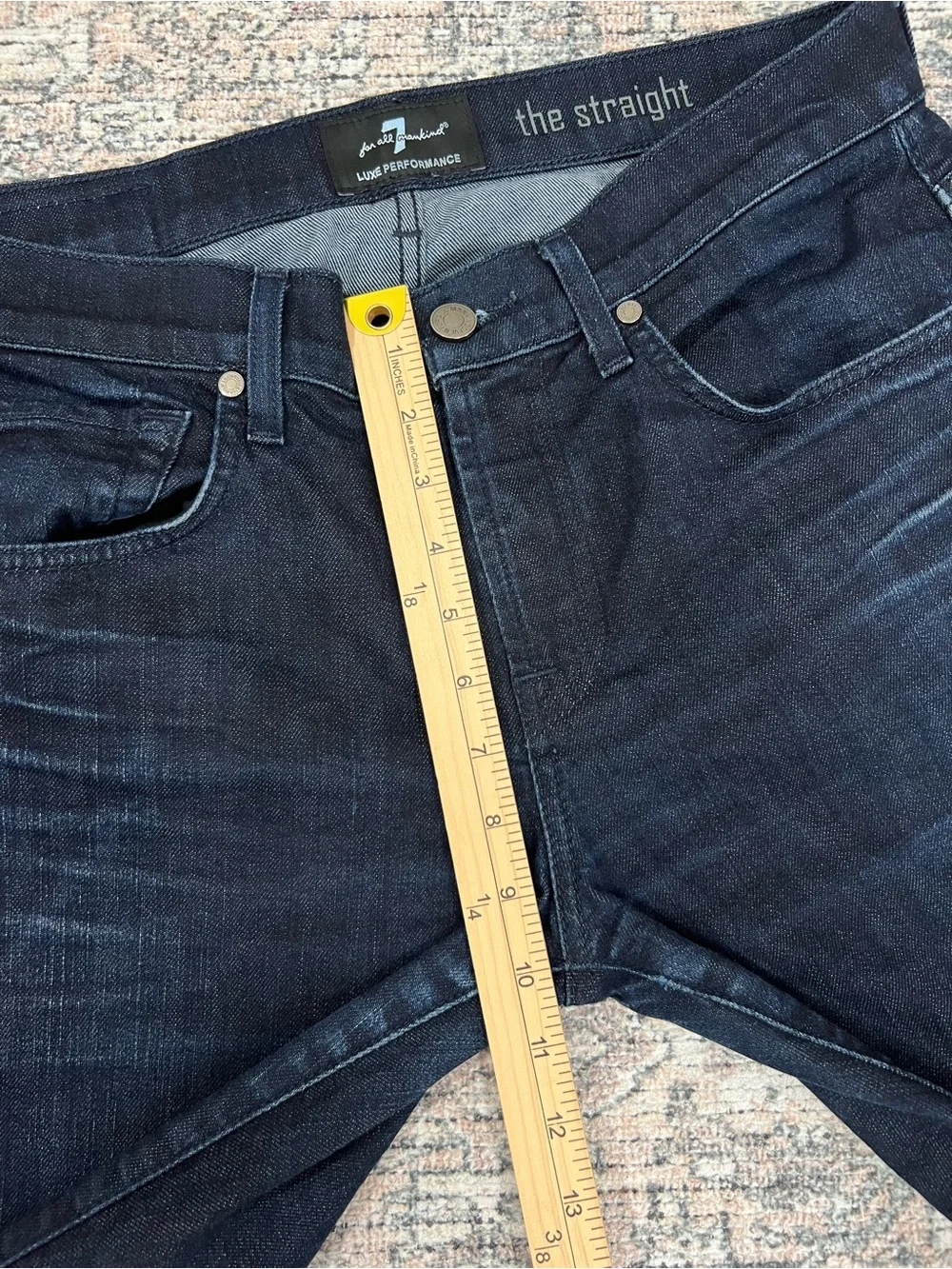 7 For All Mankind Luxe Performance The Straight Jeans Men’s 31 Dark Wash